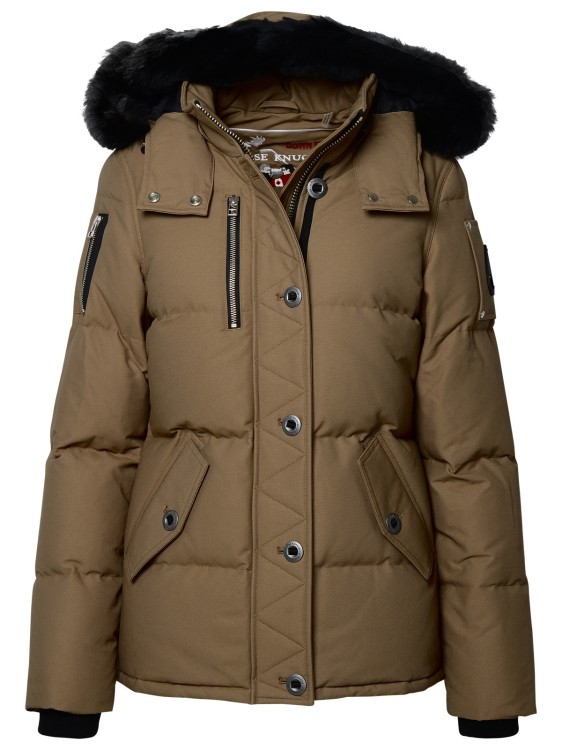Shop Moose Knuckles 3q Jacket In Brown Cotton Blend
