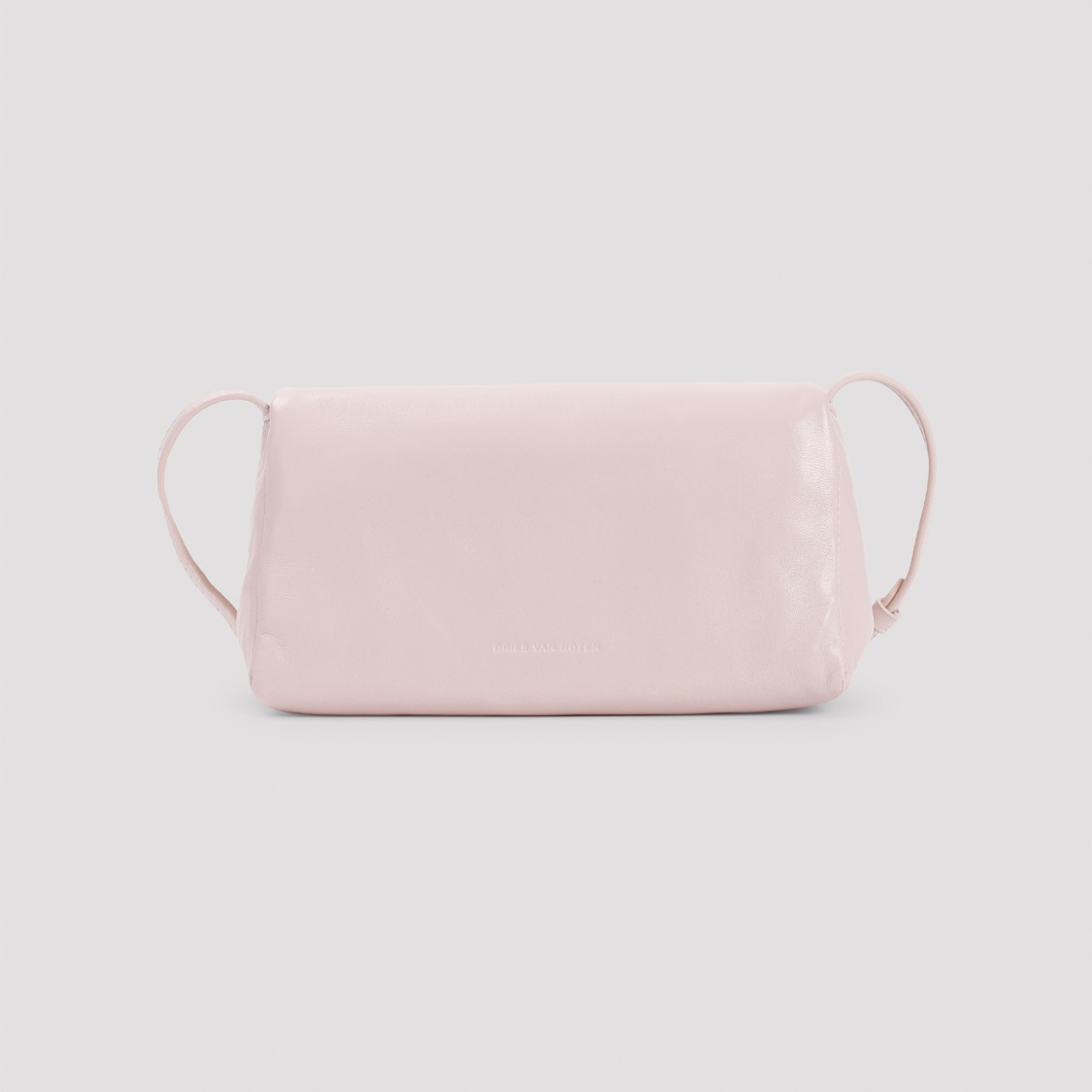 Dries Van Noten Shoulder Bag With Pleated Detail And Sophisticated Leather Finish In Neutrals