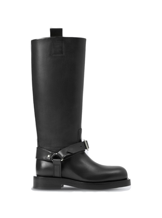 Burberry Saddle Boots In Black