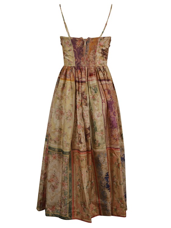 Shop Zimmermann All-over Graphic Print Midi Dress In Multicolor