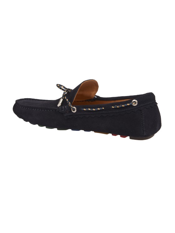 Shop Paul Smith Blue Sued Loafers