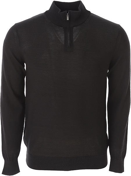 Shop Emporio Armani High Collar Wool Knitwear In Black