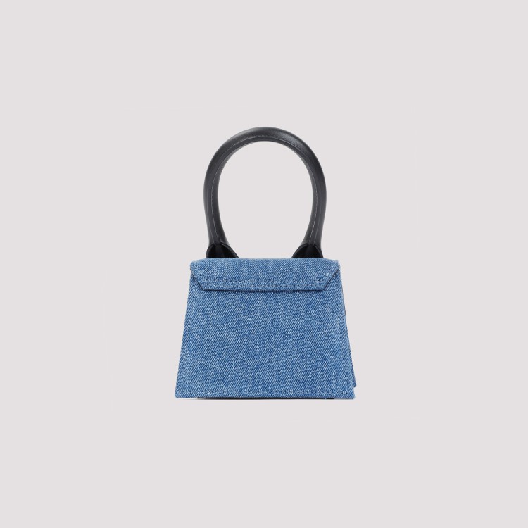 Shop Jacquemus Le Chiquito Homme Blue Cotton Handbag