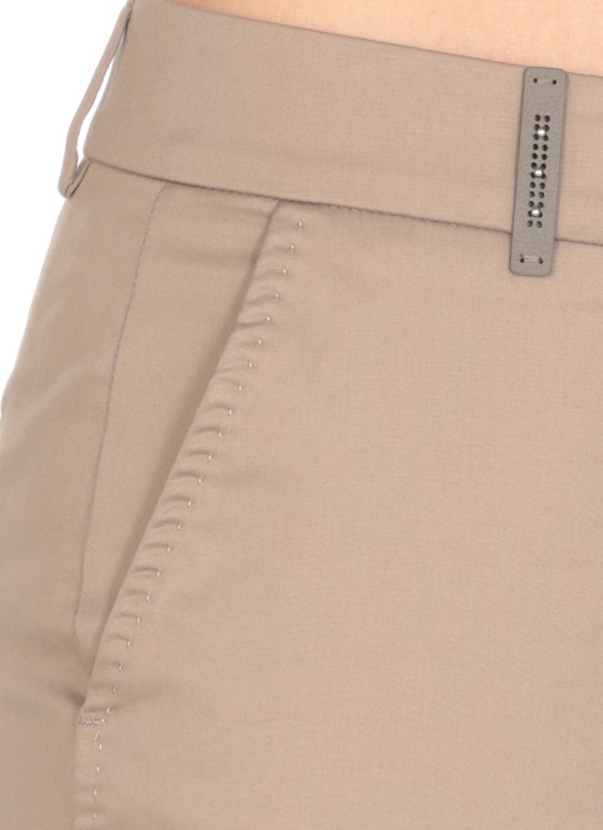 Shop Peserico Cotton Trousers In Brown