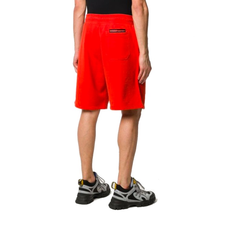 Shop Givenchy Logo Track Shorts In Red
