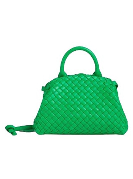 Bottega Veneta Mini Handle Leather Top Handle Bag In Green