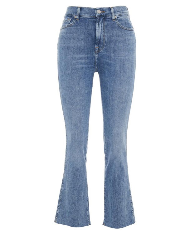 7 For All Mankind Slim Kick High-rise Jeans In Blue