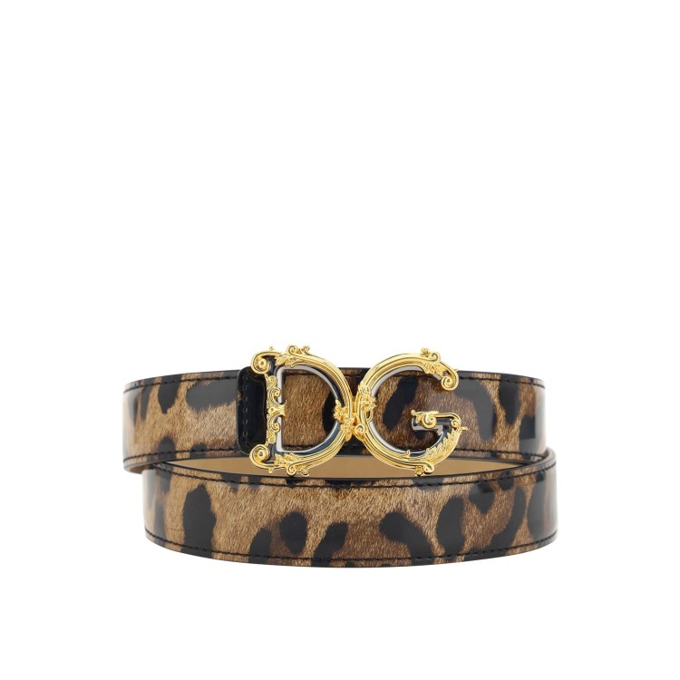 Shop Dolce & Gabbana Leather Logo Belt In Brown