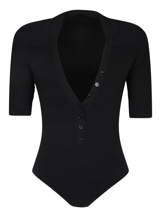 Shop Jacquemus Viscose Bodysuit In Black