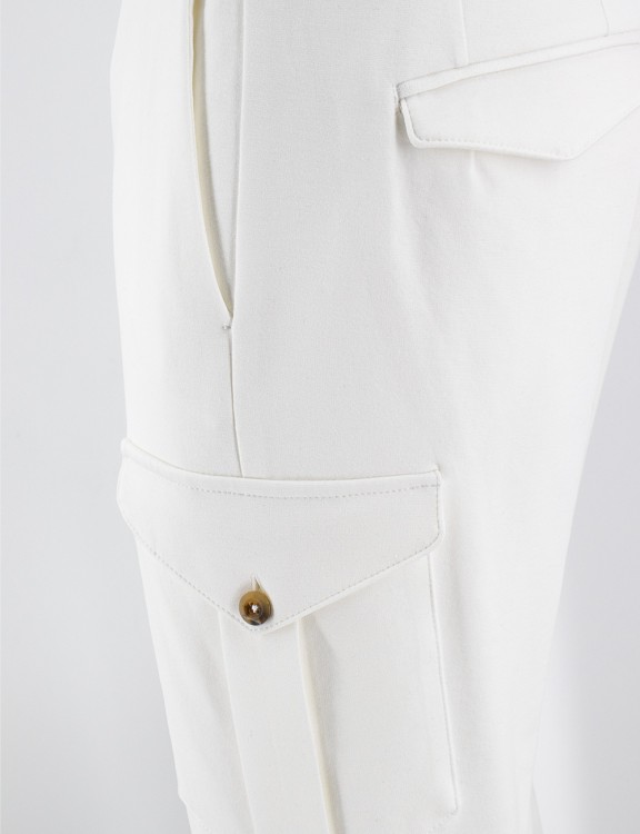 Shop Berwich Regular Fit Trousers In White