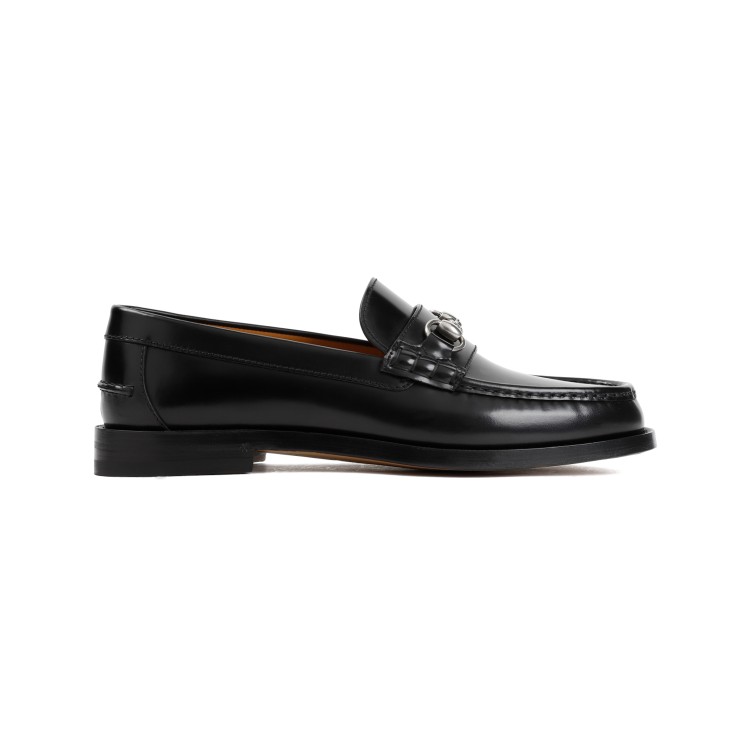 Gucci Kaveh Interlocking Leather Loafers In Black