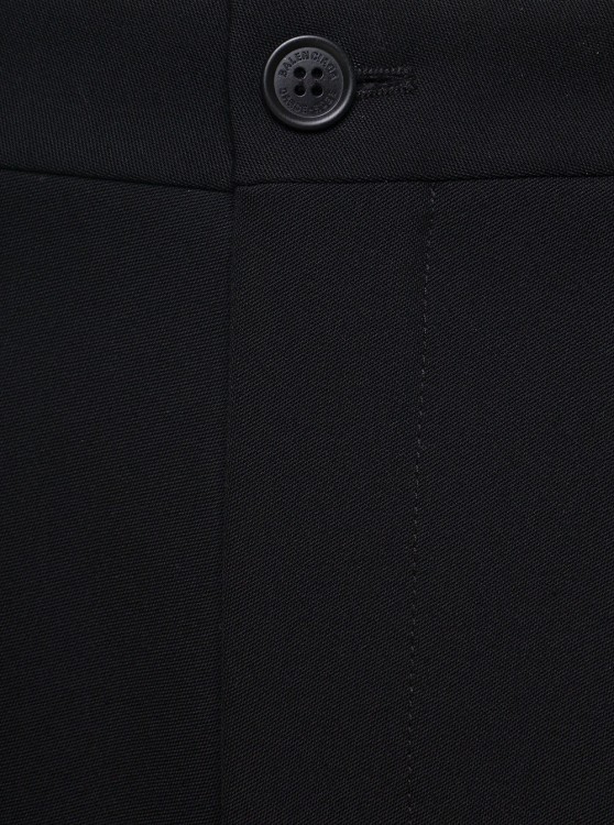 Shop Balenciaga Oversized Black Tailored Pants In Wool Blend