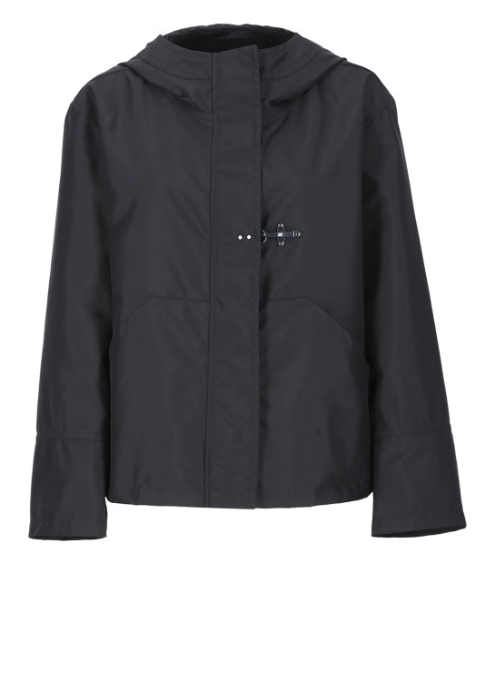 Shop Fay Blue Waterproof Parka Jacket In Black