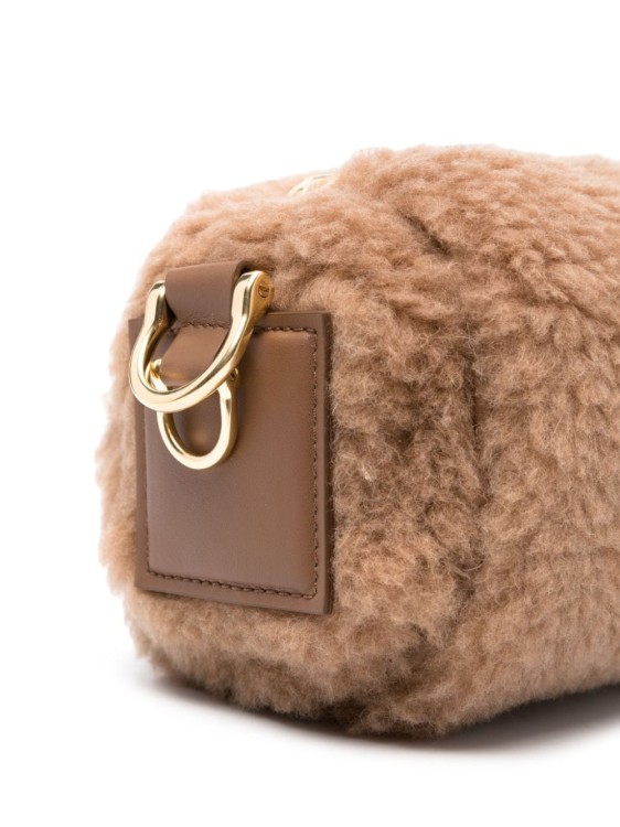 Shop Max Mara Small Teddy Shoulder Bag In Brown