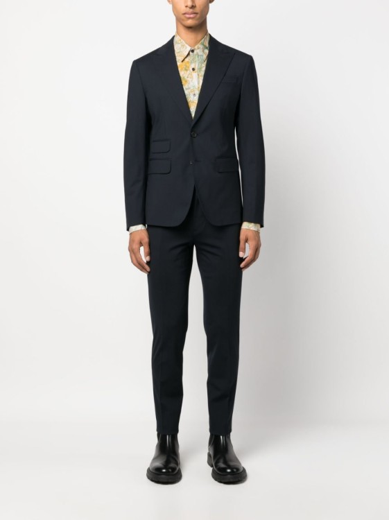 Shop Dsquared2 Navy Blue Single-breasted Wool Suit