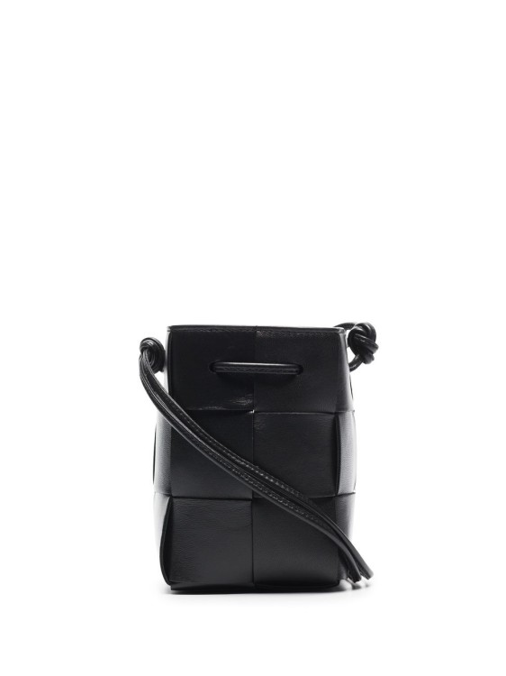 Bottega Veneta Mini Cassette Bucket Bag In Black