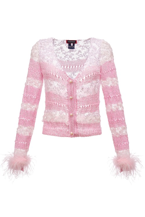 Shop Andreeva Pink Handmade Knit Sweater