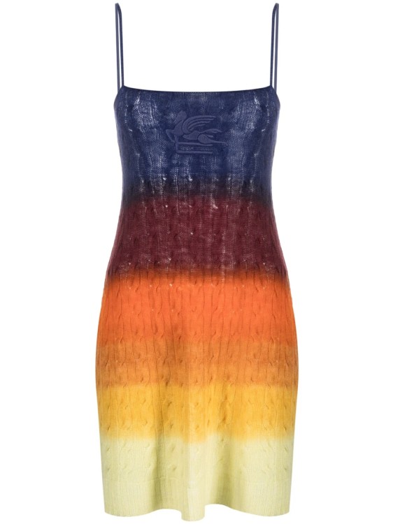 Shop Etro Mini Pegaso Multicolor Dress