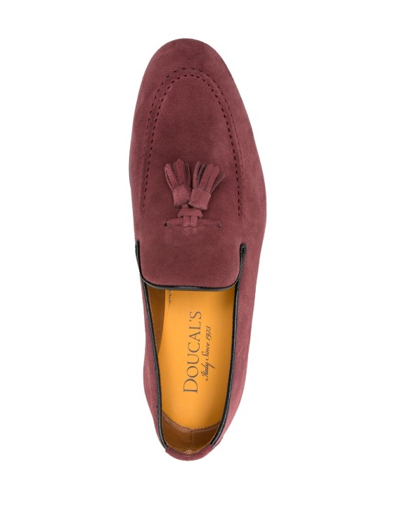 Shop Doucal's Tassel-detail Loafers In Burgundy