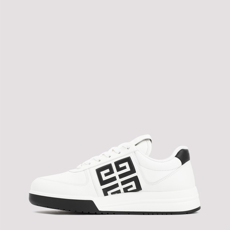 Shop Givenchy White And Black Low-top G4 Sneakers