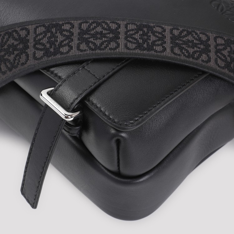 Loewe Military Messenger Xs Hunter Black Soft Calf Bag In Black