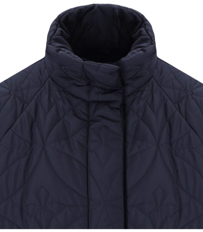 Shop Max Mara Pittore Blue Quilted Jacket