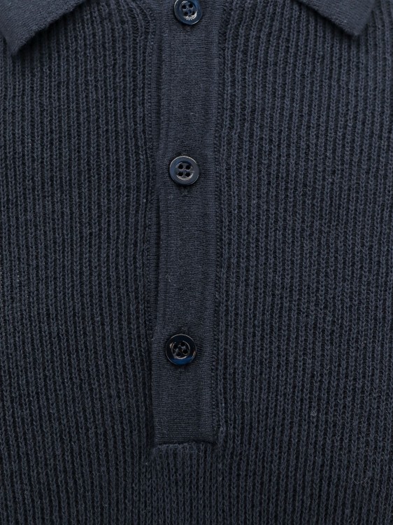 Shop Laneus Cotton Polo Shirt In Black