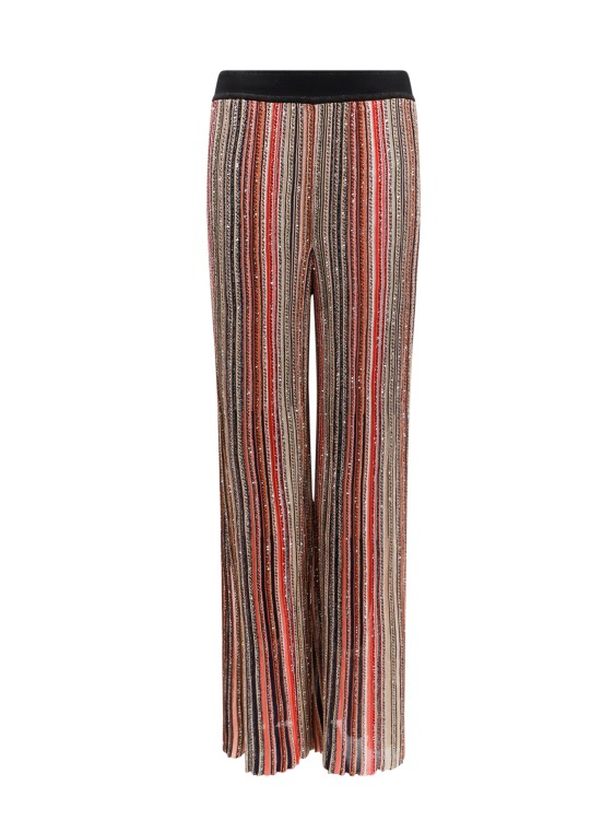 Shop Missoni Viscose Blend Trouser With Sequins In Brown