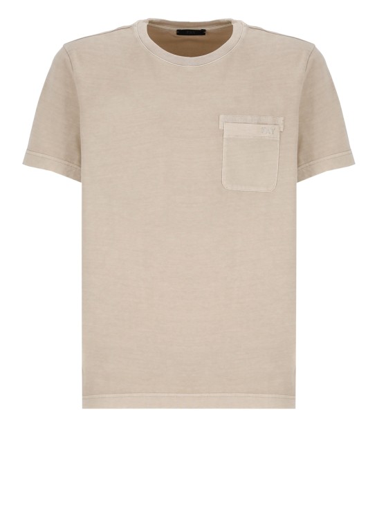 Fay Logoed T-shirt In Neutrals