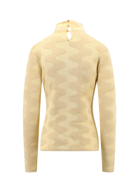 Shop Nanushka Cotton Blend Sweater With Tubulat Jacquard Motif In Brown