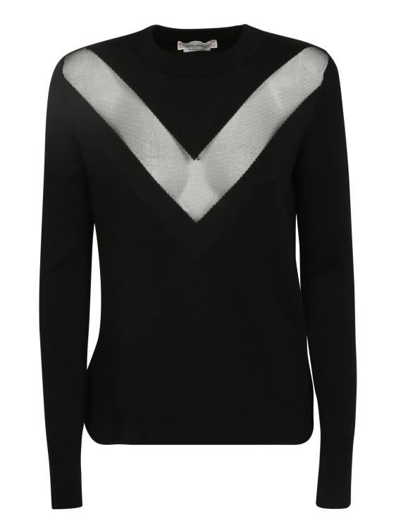 Alexander Mcqueen Black Ribbedsweater In Black