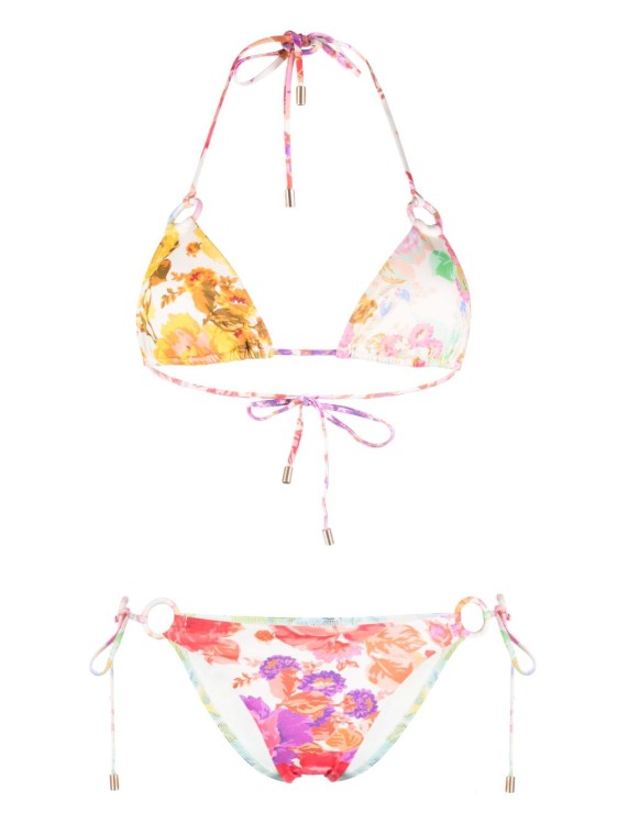 Shop Zimmermann Multicolour Bikini Set In Multicolor