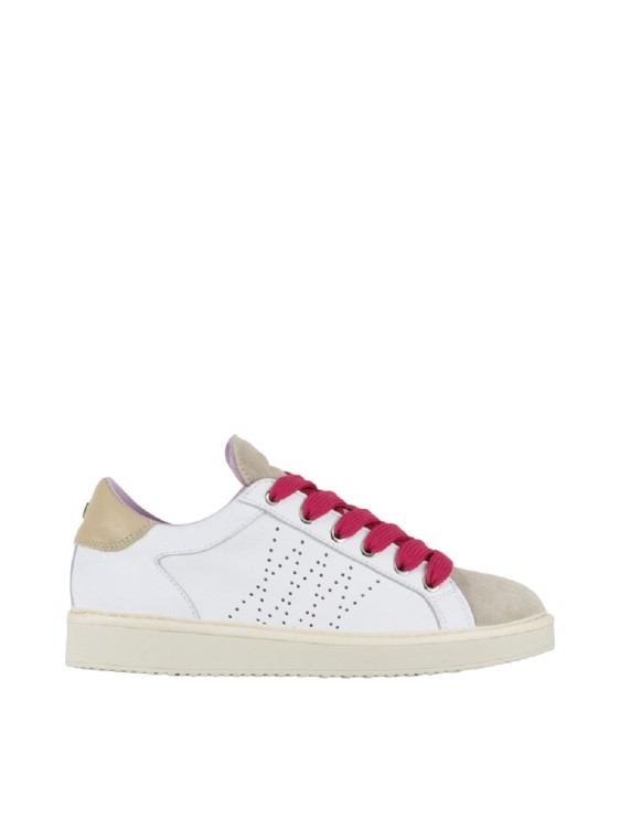 Shop Pànchic Wide-weave Laces Sneakers In White