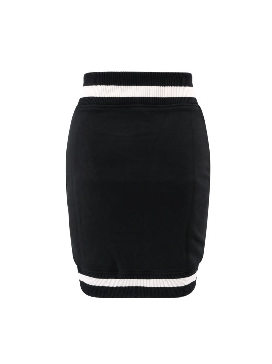 Shop Karl Lagerfeld Varsity Organic Cotton Skirt In Black