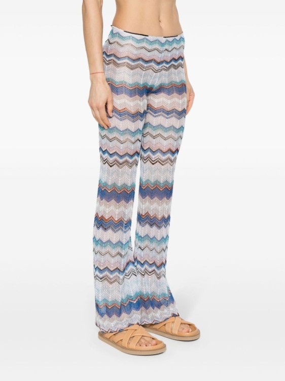 Shop Missoni Zigzag Flared Pants In Multicolor