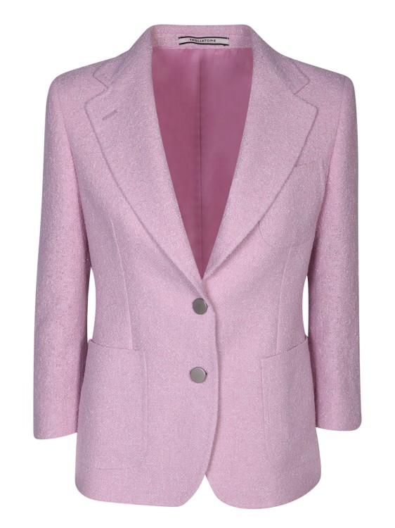 Tagliatore Linen-blend Jacket In Purple