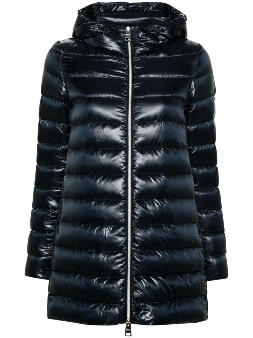 Herno Hooded Puffer Coat In Black