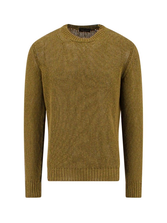 Shop Roberto Collina Cotton And Linen Sweater In Brown
