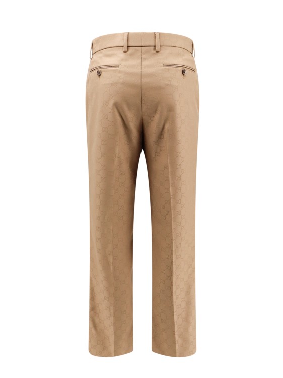 Shop Gucci Gg Fabric Trouser In Brown