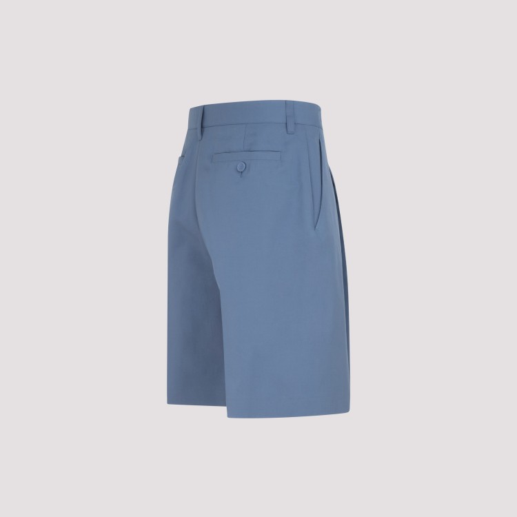 Shop Dior Dark Blue Cotton Chino Shorts