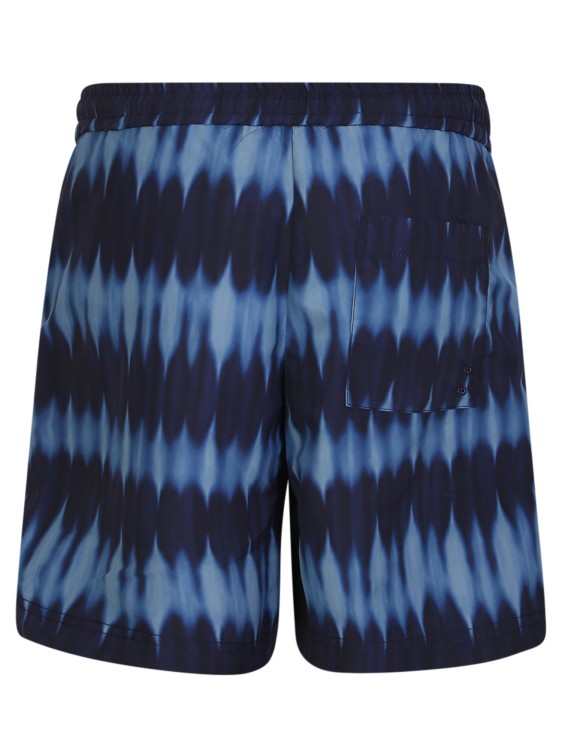 Shop Apc Bobby Tie-dye Blue Swim Shorts