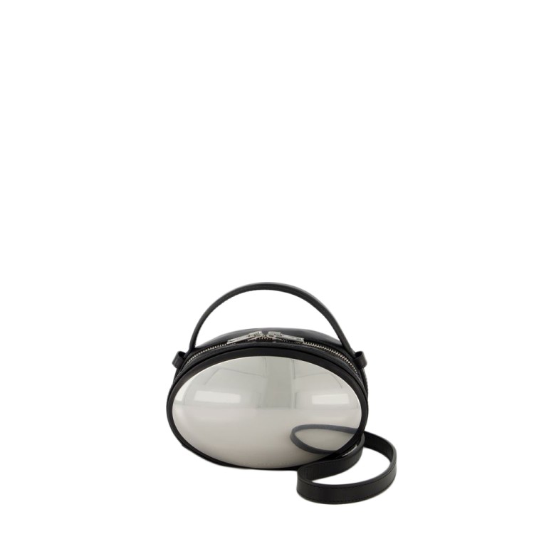 Shop Alexander Wang Dome Small Crossbody - Leather - Black In Grey