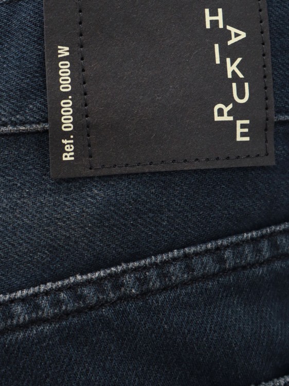 Shop Haikure Cotton Trouser With Back Logo Patch In Blue