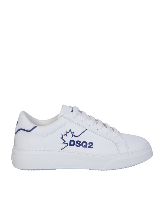 Shop Dsquared2 Bumper White/ Blue Sneakers