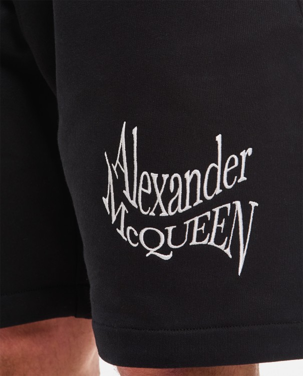 Shop Alexander Mcqueen Cotton Short In Black