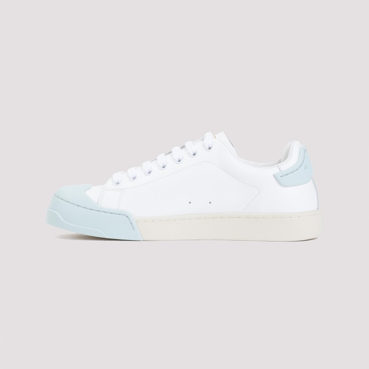 Shop Marni Dada Bumper White Light Blue Leather Sneakers