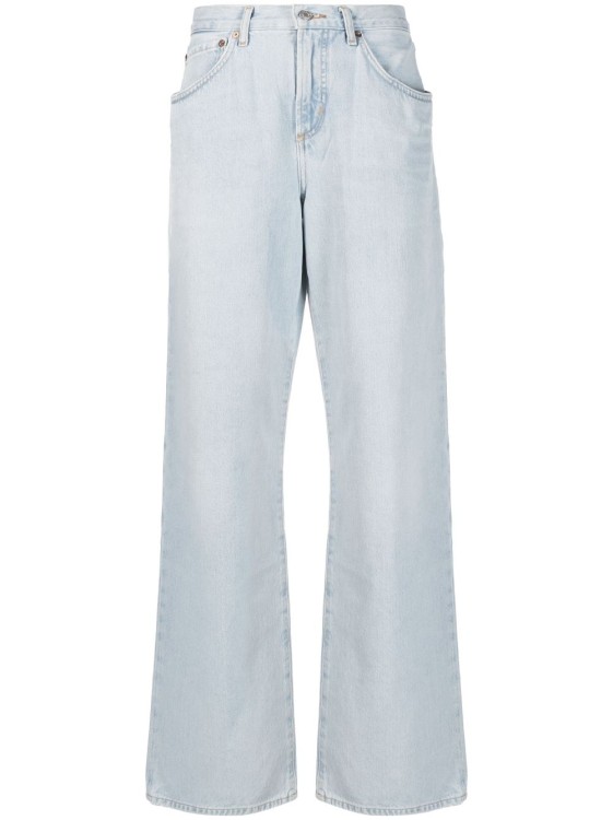 Agolde Fusion High-waist Wide-leg Denim Jeans In White