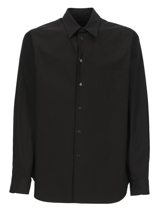Shop Yohji Yamamoto Black Pour Homme Cotton Shirt