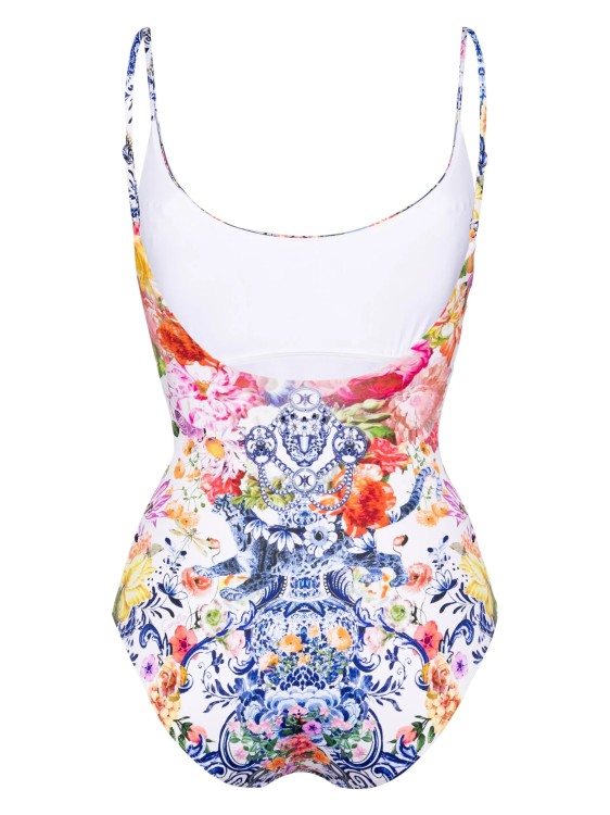 Shop Camilla Dutch Is Life White Swimsuit In Multicolor