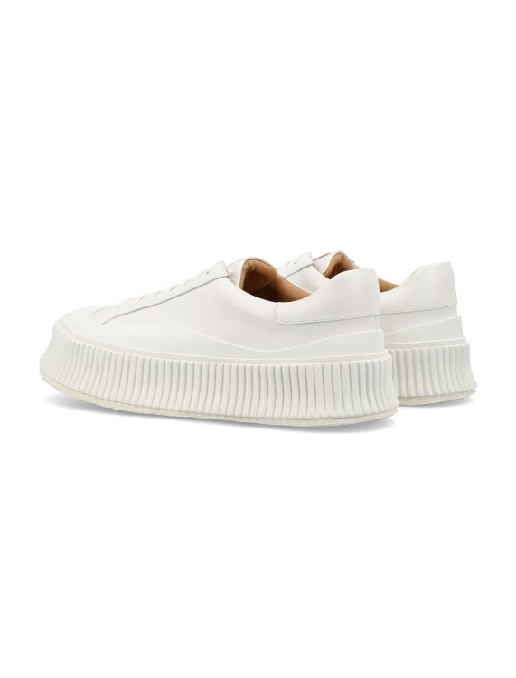 Shop Jil Sander Vulcanized Rubber Sole Sneakers In White